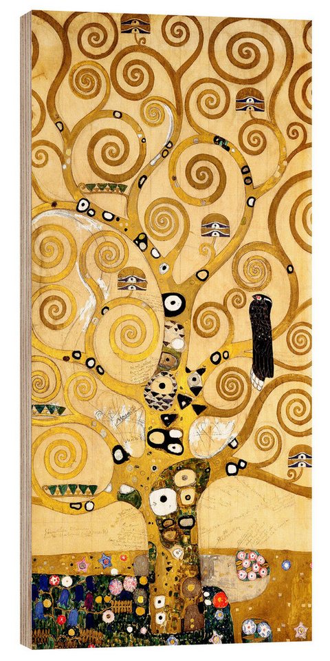 Posterlounge Wandbild Der Lebensbaum (Mittelteil), Gustav Klimt, erhältlich als Poster, Leinwandbild, Wandsticker oder Acrylglasbild von Posterlounge