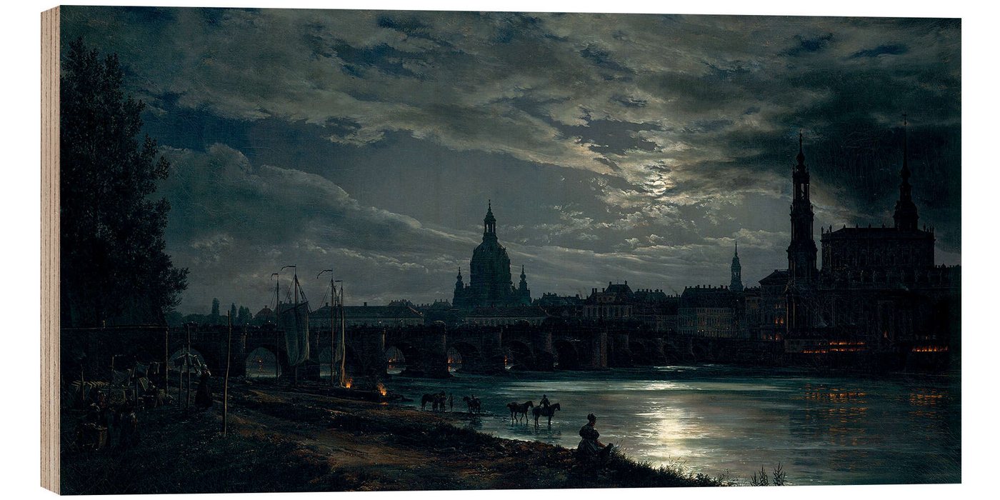 Posterlounge Wandbild Dresden bei Mondschein, Johan Christian Clausen Dahl, erhältlich als Poster, Leinwandbild, Wandsticker oder Acrylglasbild Posterlounge Wandbild Dresden bei Mondschein, Johan Christian Clausen Dahl, erhältlich als Poster, Leinwandbild, Wandsticker oder Acrylglasbild von Posterlounge