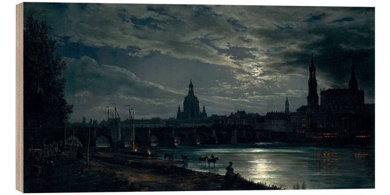 Posterlounge Wandbild Dresden bei Mondschein, Johan Christian Clausen Dahl, erhältlich als Poster, Leinwandbild, Wandsticker oder Acrylglasbild Posterlounge Wandbild Dresden bei Mondschein, Johan Christian Clausen Dahl, erhältlich als Poster, Leinwandbild, Wandsticker oder Acrylglasbild von Posterlounge
