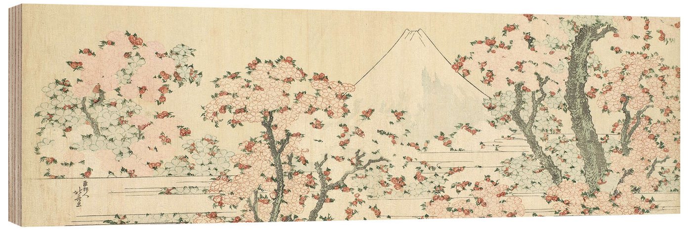Posterlounge Wandbild Berg Fuji mit Kirschblüten, Katsushika Hokusai, erhältlich als Poster, Leinwandbild, Wandsticker oder Acrylglasbild Posterlounge Wandbild Berg Fuji mit Kirschblüten, Katsushika Hokusai, erhältlich als Poster, Leinwandbild, Wandsticker oder Acrylglasbild von Posterlounge