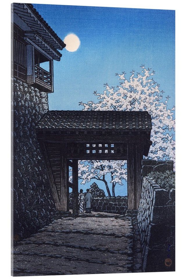 Posterlounge Poster Kawase Hasui, Leuchtender Mond auf Schloss Matsuyama, Malerei Posterlounge Poster Kawase Hasui, Leuchtender Mond auf Schloss Matsuyama, Malerei von Posterlounge