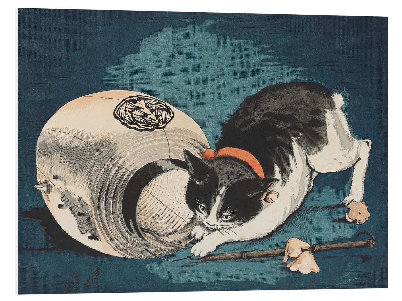 Posterlounge Poster Kobayashi Kiyochika, Katze und Lampion, Malerei Posterlounge Poster Kobayashi Kiyochika, Katze und Lampion, Malerei von Posterlounge