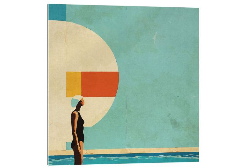 Posterlounge Poster Layla Oz, Mid Century Pool, Mid-Century Modern von Posterlounge