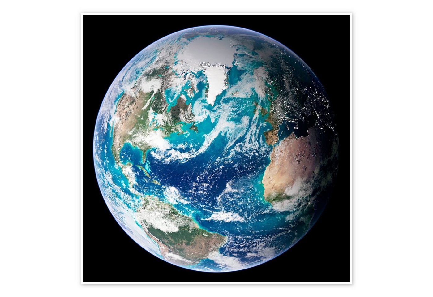 Posterlounge Poster NASA, Die blaue Erde, Illustration von Posterlounge