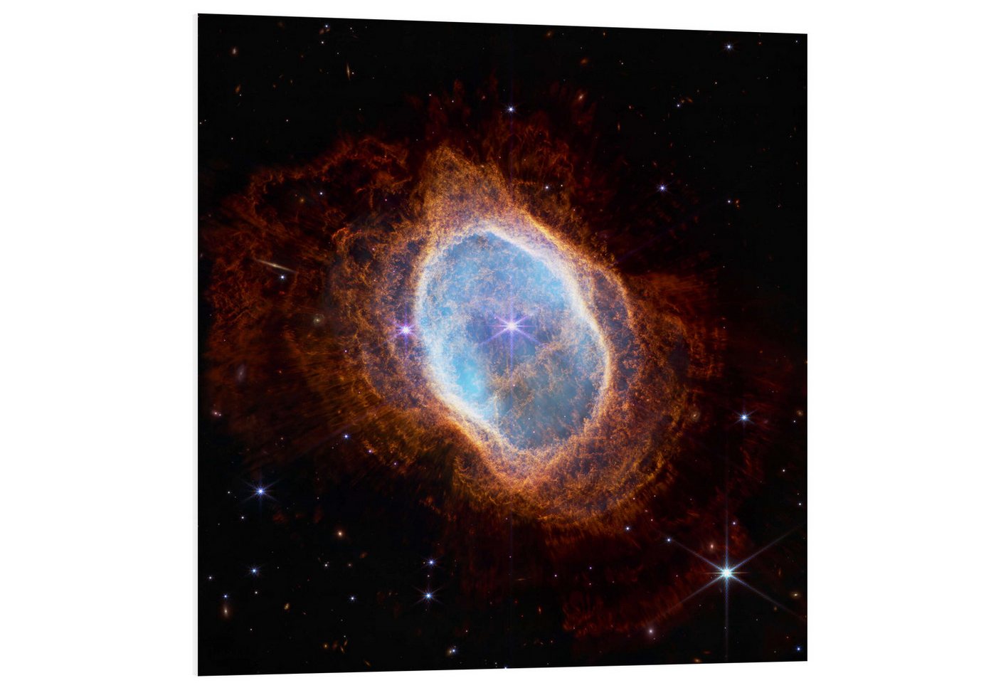 Posterlounge Wandbild James Webb - Southern Ring Nebula, NASA, erhältlich als Poster, Leinwandbild, Wandsticker oder Acrylglasbild von Posterlounge