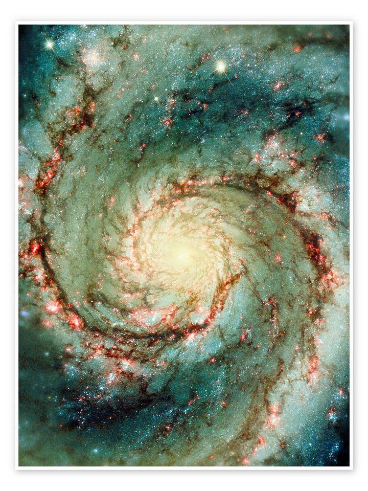 Posterlounge Poster NASA, M51 Whirlpool-Galaxie, Fotografie von Posterlounge