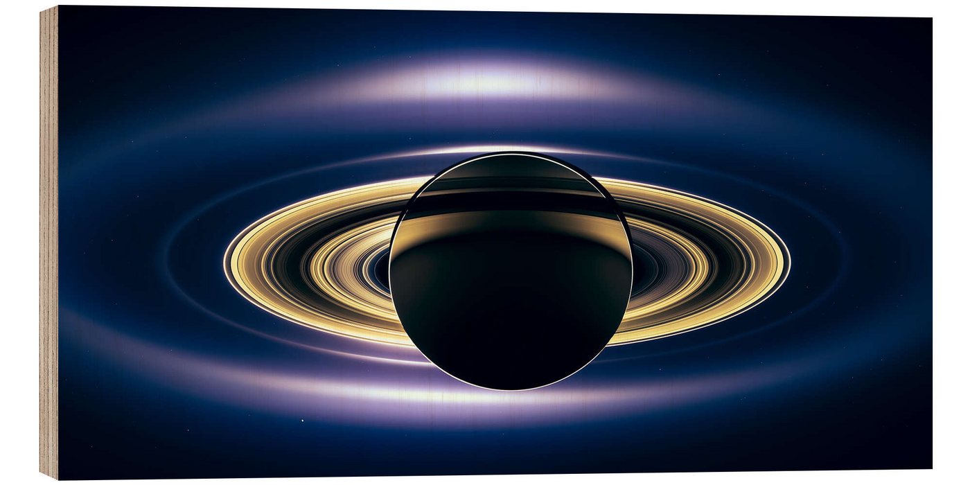 Posterlounge Wandbild Planet Saturn - Ringe im Sonnenlicht, NASA, erhältlich als Poster, Leinwandbild, Wandsticker oder Acrylglasbild Posterlounge Wandbild Planet Saturn - Ringe im Sonnenlicht, NASA, erhältlich als Poster, Leinwandbild, Wandsticker oder Acrylglasbild von Posterlounge