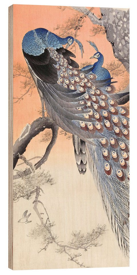 Posterlounge Wandbild Pfauen, Ohara Koson, erhältlich als Poster, Leinwandbild, Wandsticker oder Acrylglasbild Posterlounge Wandbild Pfauen, Ohara Koson, erhältlich als Poster, Leinwandbild, Wandsticker oder Acrylglasbild von Posterlounge