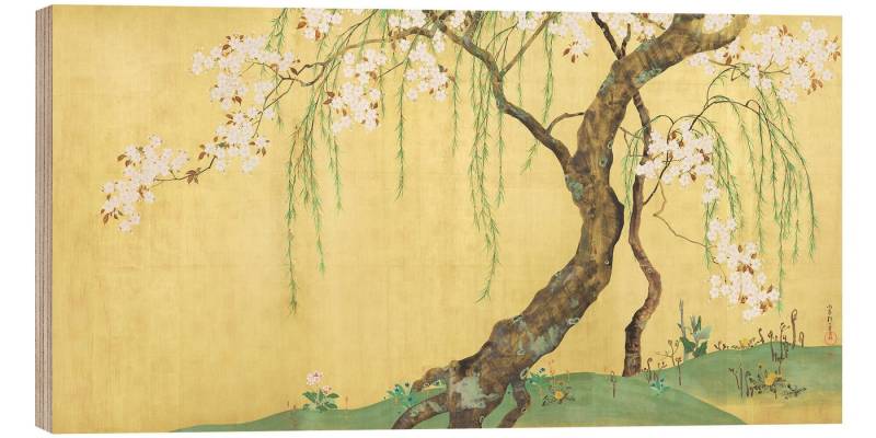 Posterlounge Wandbild Kirsch- und Ahornbäume, Sakai Hōitsu, erhältlich als Poster, Leinwandbild, Wandsticker oder Acrylglasbild Posterlounge Wandbild Kirsch- und Ahornbäume, Sakai Hōitsu, erhältlich als Poster, Leinwandbild, Wandsticker oder Acrylglasbild von Posterlounge
