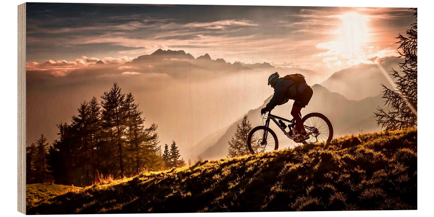 Posterlounge Wandbild Mountainbiker in der Abendsonne, Sandi Bertoncelj, erhältlich als Poster, Leinwandbild, Wandsticker oder Acrylglasbild Posterlounge Wandbild Mountainbiker in der Abendsonne, Sandi Bertoncelj, erhältlich als Poster, Leinwandbild, Wandsticker oder Acrylglasbild von Posterlounge
