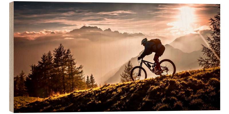 Posterlounge Wandbild Mountainbiker in der Abendsonne, Sandi Bertoncelj, erhältlich als Poster, Leinwandbild, Wandsticker oder Acrylglasbild Posterlounge Wandbild Mountainbiker in der Abendsonne, Sandi Bertoncelj, erhältlich als Poster, Leinwandbild, Wandsticker oder Acrylglasbild von Posterlounge