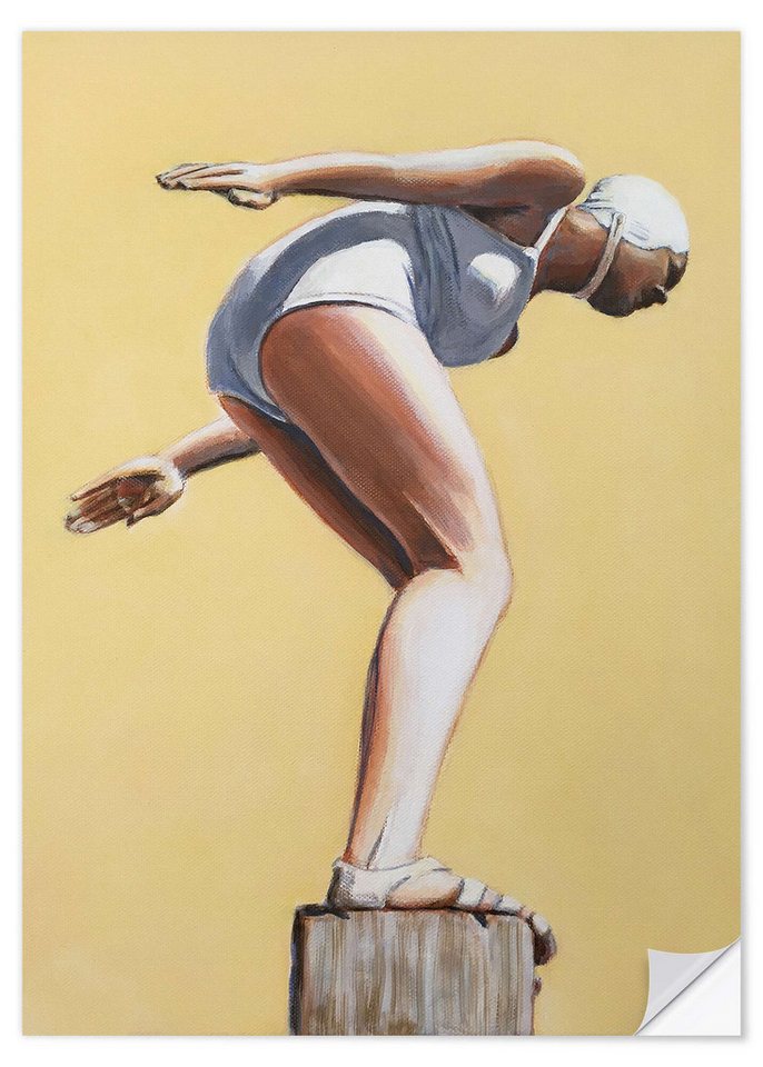 Posterlounge Wandbild Kunstspringerin auf einem Posten, Sarah Morrissette, erhältlich als Poster, Leinwandbild, Wandsticker oder Acrylglasbild von Posterlounge