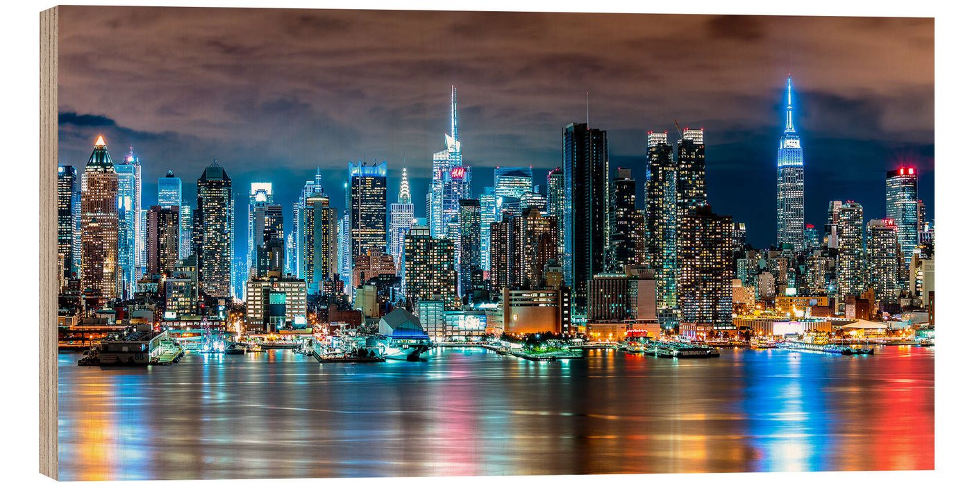 Posterlounge Wandbild New-York-Skyline bei Nacht, Sascha Kilmer, erhältlich als Poster, Leinwandbild, Wandsticker oder Acrylglasbild Posterlounge Wandbild New-York-Skyline bei Nacht, Sascha Kilmer, erhältlich als Poster, Leinwandbild, Wandsticker oder Acrylglasbild von Posterlounge