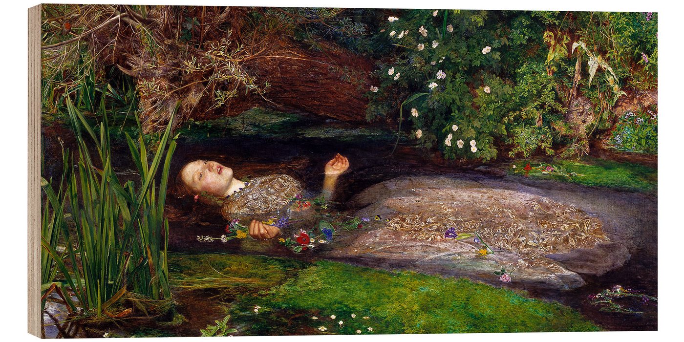 Posterlounge Wandbild Ophelia, Sir John Everett Millais, erhältlich als Poster, Leinwandbild, Wandsticker oder Acrylglasbild Posterlounge Wandbild Ophelia, Sir John Everett Millais, erhältlich als Poster, Leinwandbild, Wandsticker oder Acrylglasbild von Posterlounge