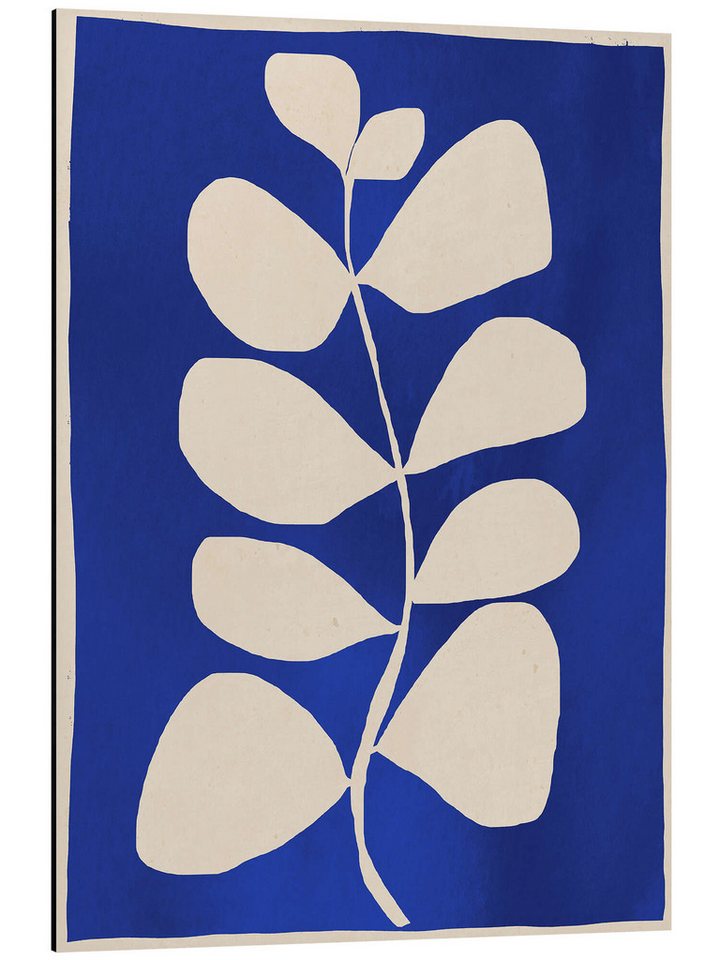 Posterlounge Wandbild Abstrakte minimale Pflanze in Kobaltblau, ThingDesign, erhältlich als Poster, Leinwandbild, Wandsticker oder Acrylglasbild von Posterlounge