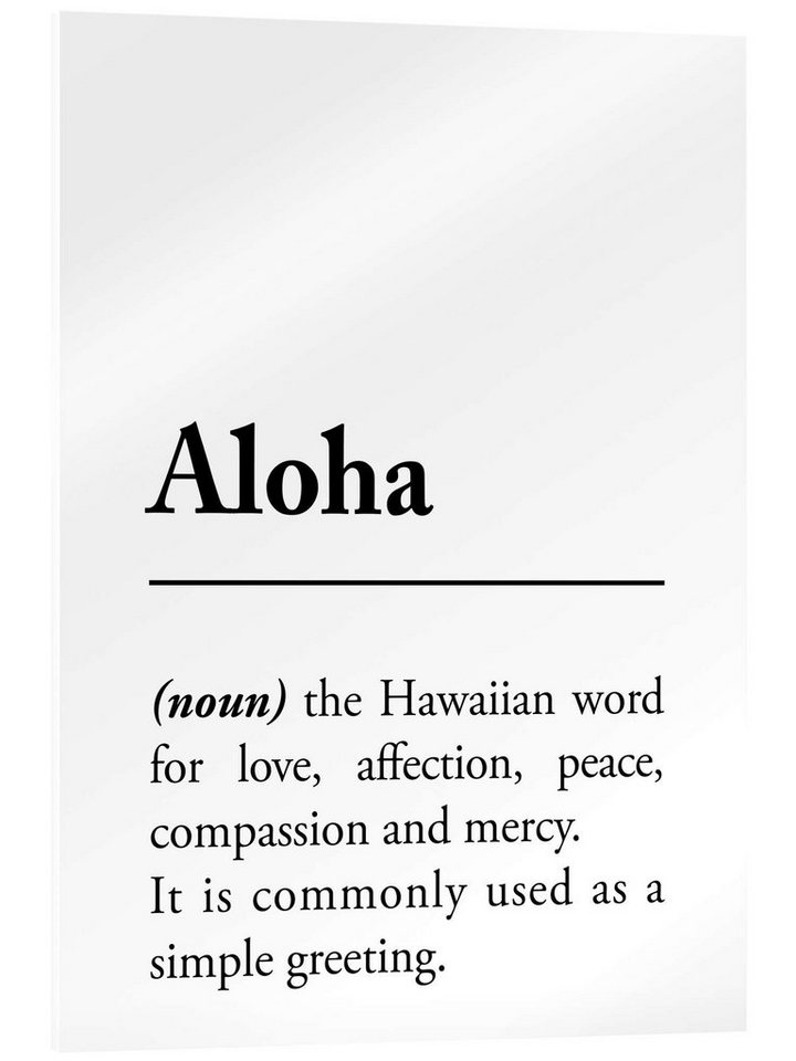 Posterlounge Poster Typobox, Aloha Definition, Badezimmer Posterlounge Poster Typobox, Aloha Definition, Badezimmer von Posterlounge