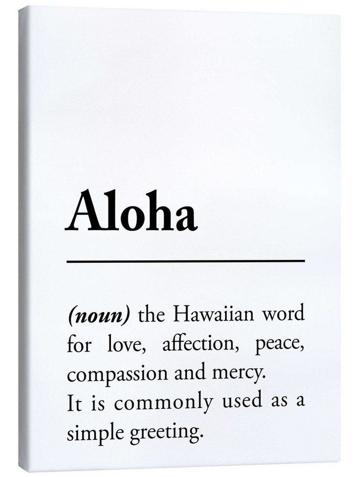 Posterlounge Poster Typobox, Aloha Definition, Badezimmer Posterlounge Poster Typobox, Aloha Definition, Badezimmer von Posterlounge