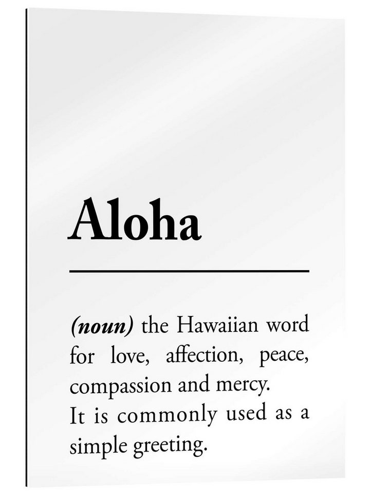 Posterlounge Poster Typobox, Aloha Definition, Badezimmer Posterlounge Poster Typobox, Aloha Definition, Badezimmer von Posterlounge