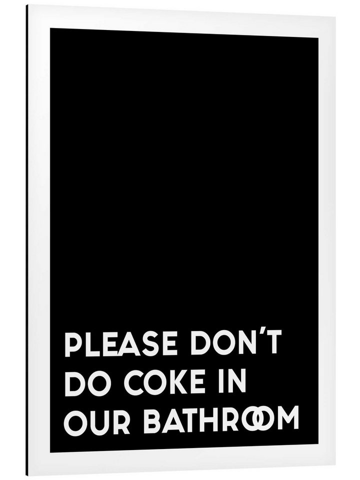 Posterlounge Poster Typobox, Please don't do coke, Badezimmer von Posterlounge