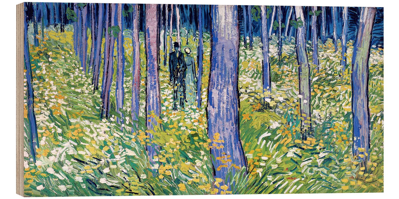 Posterlounge Wandbild Unterholz mit wandelndem Paar, Vincent van Gogh, erhältlich als Poster, Leinwandbild, Wandsticker oder Acrylglasbild Posterlounge Wandbild Unterholz mit wandelndem Paar, Vincent van Gogh, erhältlich als Poster, Leinwandbild, Wandsticker oder Acrylglasbild von Posterlounge