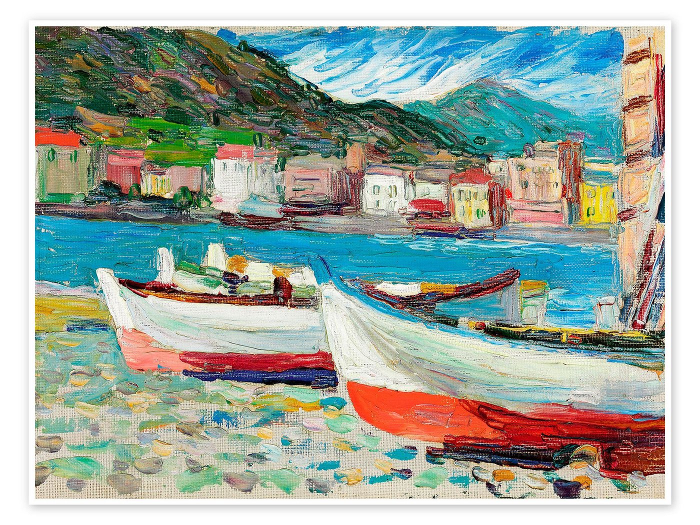 Posterlounge Poster Wassily Kandinsky, Rapallo, Boote, Badezimmer Maritim Malerei von Posterlounge