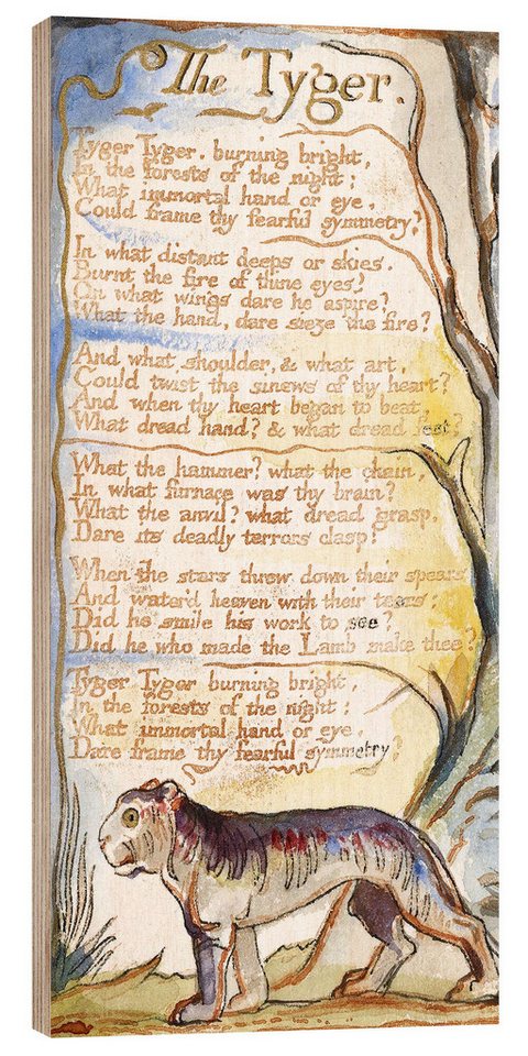 Posterlounge Wandbild The Tyger, William Blake, erhältlich als Poster, Leinwandbild, Wandsticker oder Acrylglasbild Posterlounge Wandbild The Tyger, William Blake, erhältlich als Poster, Leinwandbild, Wandsticker oder Acrylglasbild von Posterlounge