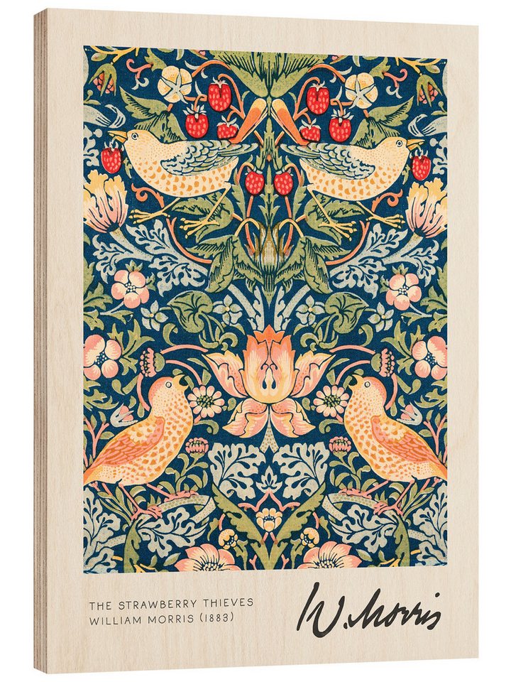 Posterlounge Poster William Morris, The Strawberry Thieves, Wohnzimmer Modern Posterlounge Poster William Morris, The Strawberry Thieves, Wohnzimmer Modern von Posterlounge