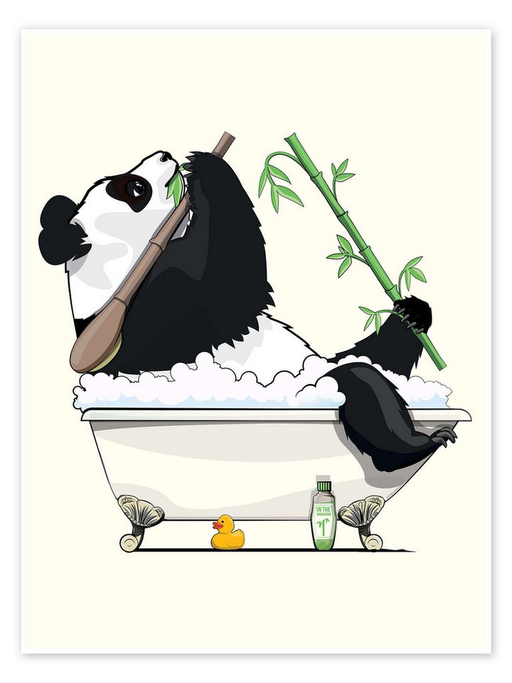 Posterlounge Poster Wyatt9, Pandabär in der Wanne, Badezimmer Kindermotive Posterlounge Poster Wyatt9, Pandabär in der Wanne, Badezimmer Kindermotive von Posterlounge
