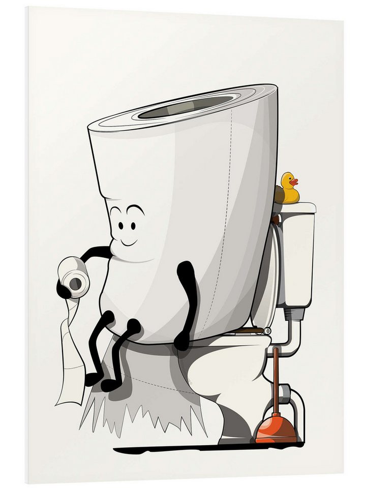 Posterlounge Wandbild Toilettenpapierrolle auf der Toilette, Wyatt9, erhältlich als Poster, Leinwandbild, Wandsticker oder Acrylglasbild Posterlounge Wandbild Toilettenpapierrolle auf der Toilette, Wyatt9, erhältlich als Poster, Leinwandbild, Wandsticker oder Acrylglasbild von Posterlounge