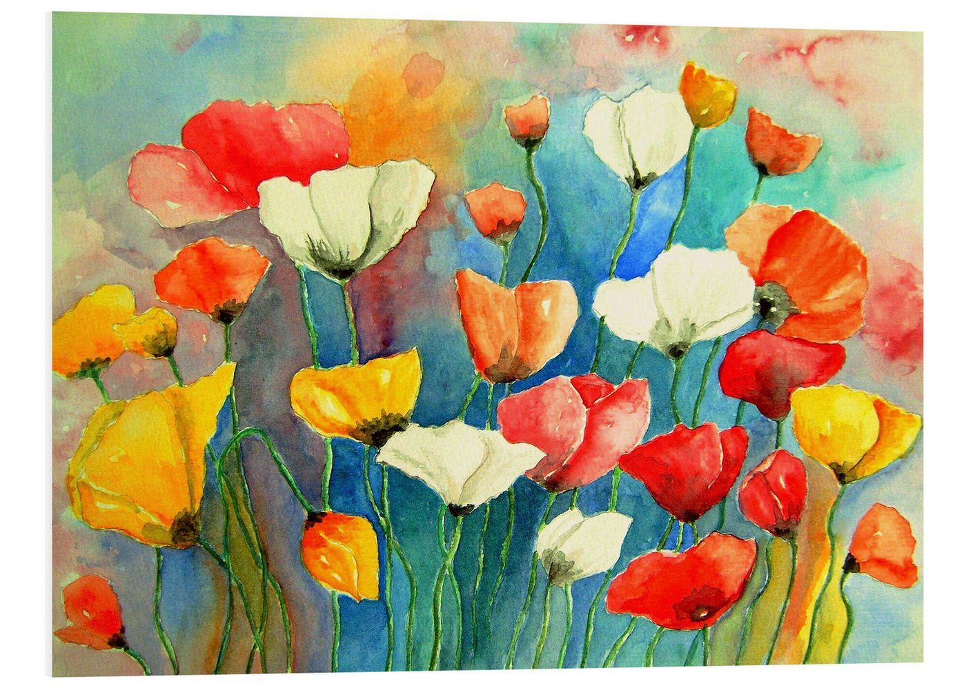 Posterlounge Wandbild Bunter Mohn, siegfried2838, erhältlich als Poster, Leinwandbild, Wandsticker oder Acrylglasbild von Posterlounge