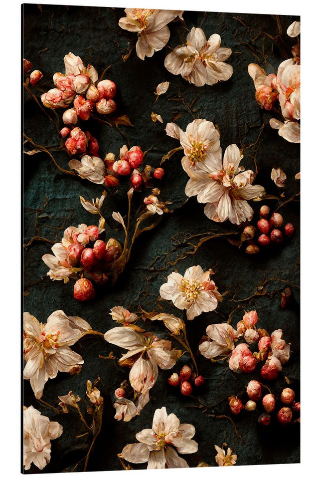 Posterlounge Wandbild Wilde Blumen und Beeren, treechild, erhältlich als Poster, Leinwandbild, Wandsticker oder Acrylglasbild von Posterlounge