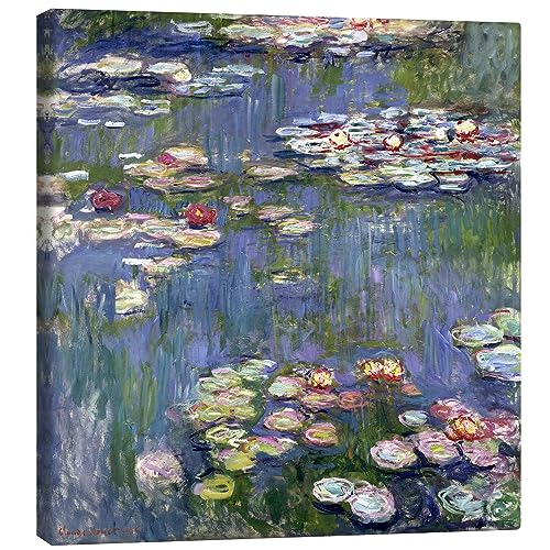 Posterlounge Seerosen, 1916 Leinwandbild von Claude Monet 100 x 100 cm Impressionismus Wanddeko von Posterlounge