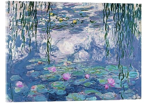 Posterlounge Seerosen Acrylglasbild von Claude Monet 30 x 20 cm Blau Impressionismus Wanddeko von Posterlounge