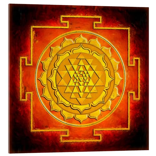 Posterlounge Sri Yantra - Wärme Acrylglasbild von Dirk Czarnota 70 x 70 cm Spiritualität & Entspannung Wanddeko von Posterlounge