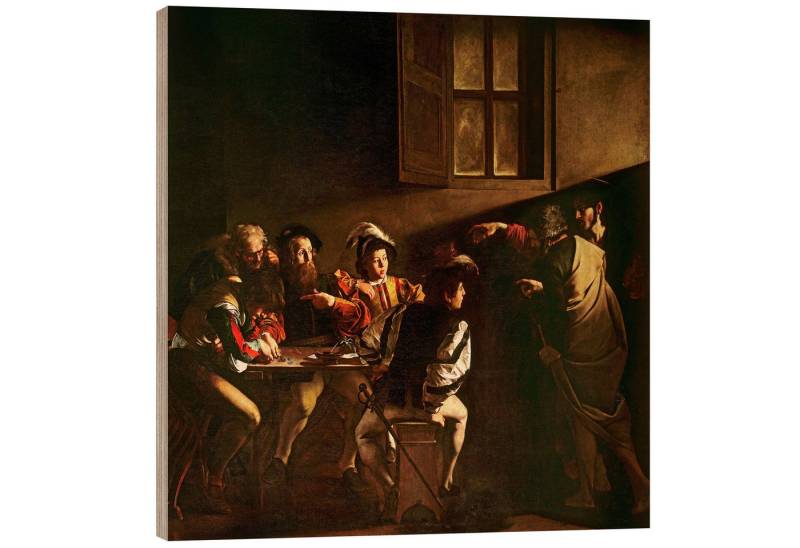 Posterlounge Wandbild Die Berufung des Matthäus, Michelangelo Merisi (Caravaggio), erhältlich als Poster, Leinwandbild, Wandsticker oder Acrylglasbild von Posterlounge