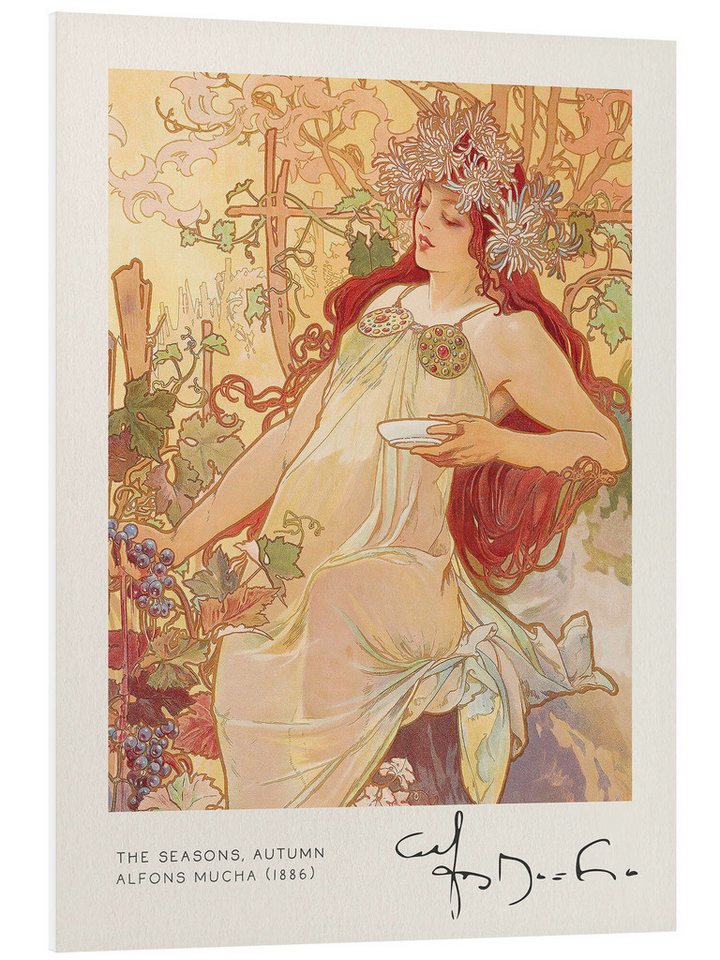 Posterlounge Wandbild Die Jahreszeiten, Herbst, Alfons Mucha, erhältlich als Poster, Leinwandbild, Wandsticker oder Acrylglasbild Posterlounge Wandbild Die Jahreszeiten, Herbst, Alfons Mucha, erhältlich als Poster, Leinwandbild, Wandsticker oder Acrylglasbild von Posterlounge