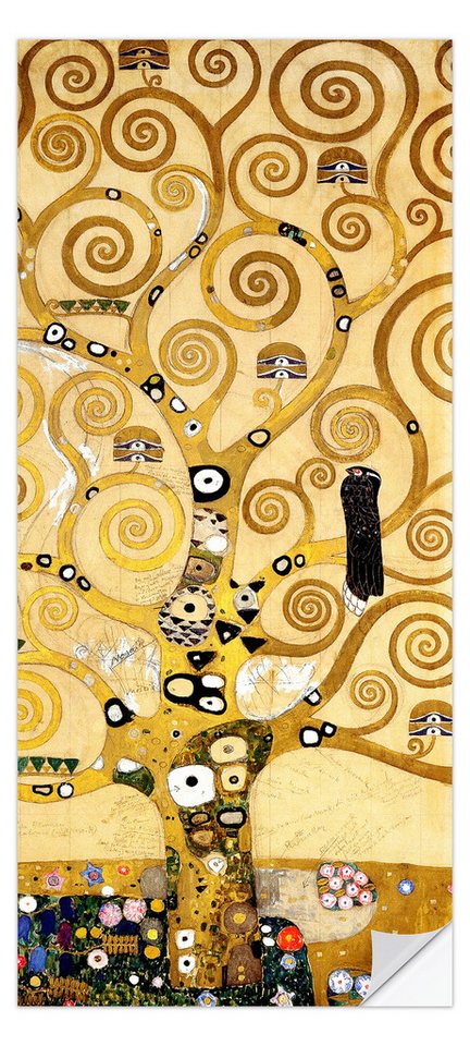 Posterlounge Türtapete Gustav Klimt, Wohnzimmer Malerei von Posterlounge