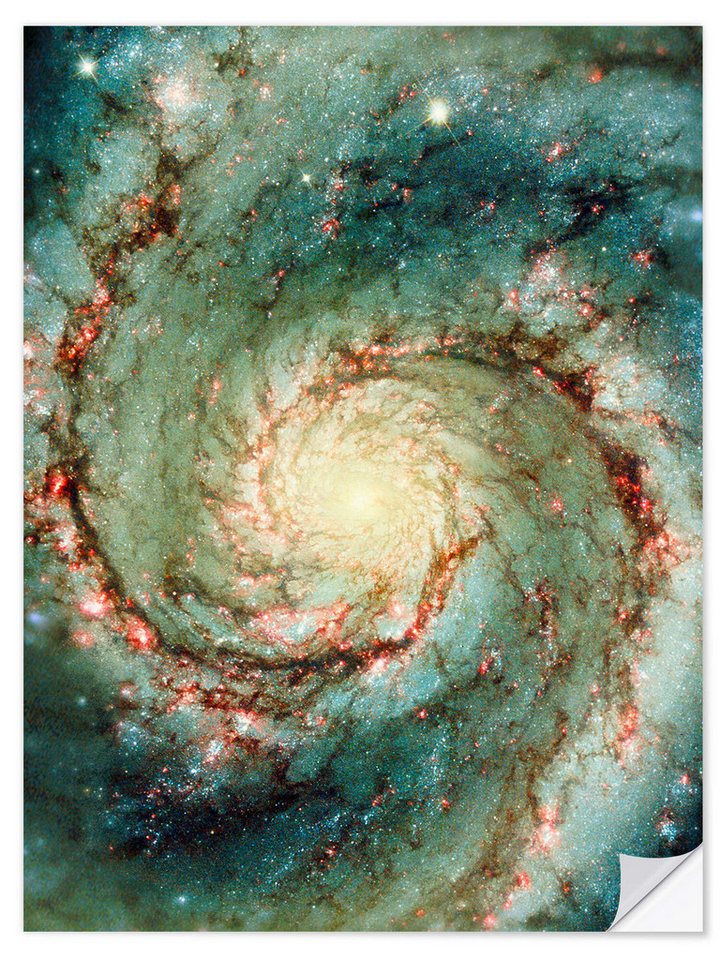 Posterlounge Wandfolie NASA, M51 Whirlpool-Galaxie, Fotografie von Posterlounge