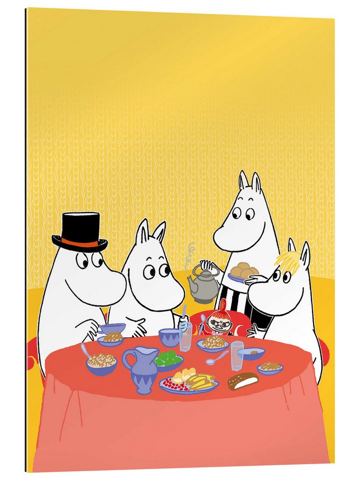 Posterlounge XXL-Wandbild Moomin, Mumins am Tisch, Kindergarten Kindermotive Posterlounge XXL-Wandbild Moomin, Mumins am Tisch, Kindergarten Kindermotive von Posterlounge