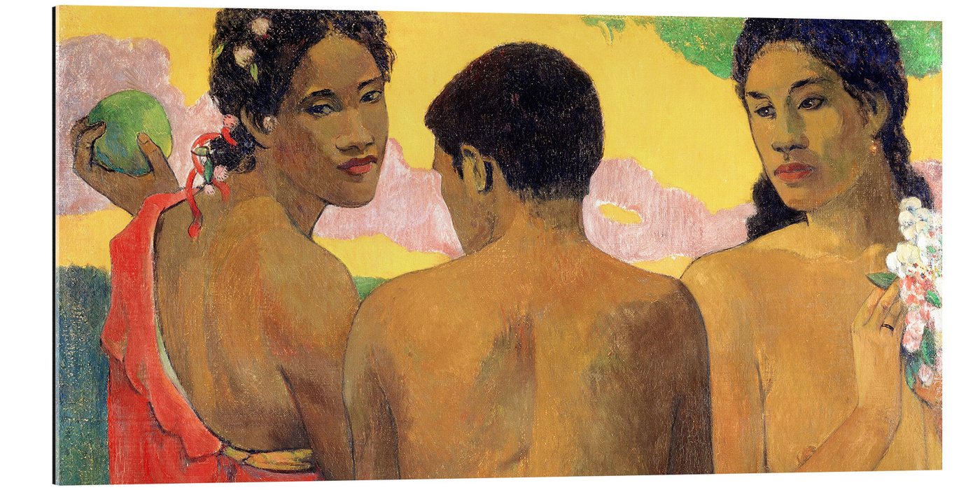Posterlounge XXL-Wandbild Paul Gauguin, Drei Tahitianer (Detail), Malerei von Posterlounge