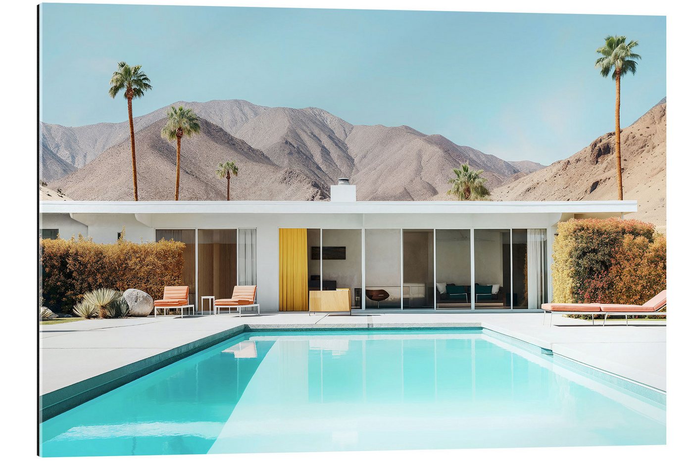 Posterlounge XXL-Wandbild Philippe HUGONNARD, California Dreaming - Palm Springs Pool in der Wüste von Posterlounge