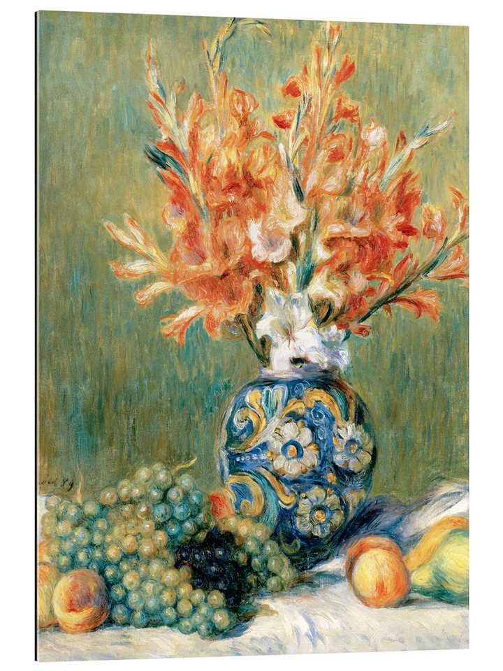 Posterlounge XXL-Wandbild Pierre-Auguste Renoir, Stillleben mit Obst und Blumen, Malerei von Posterlounge