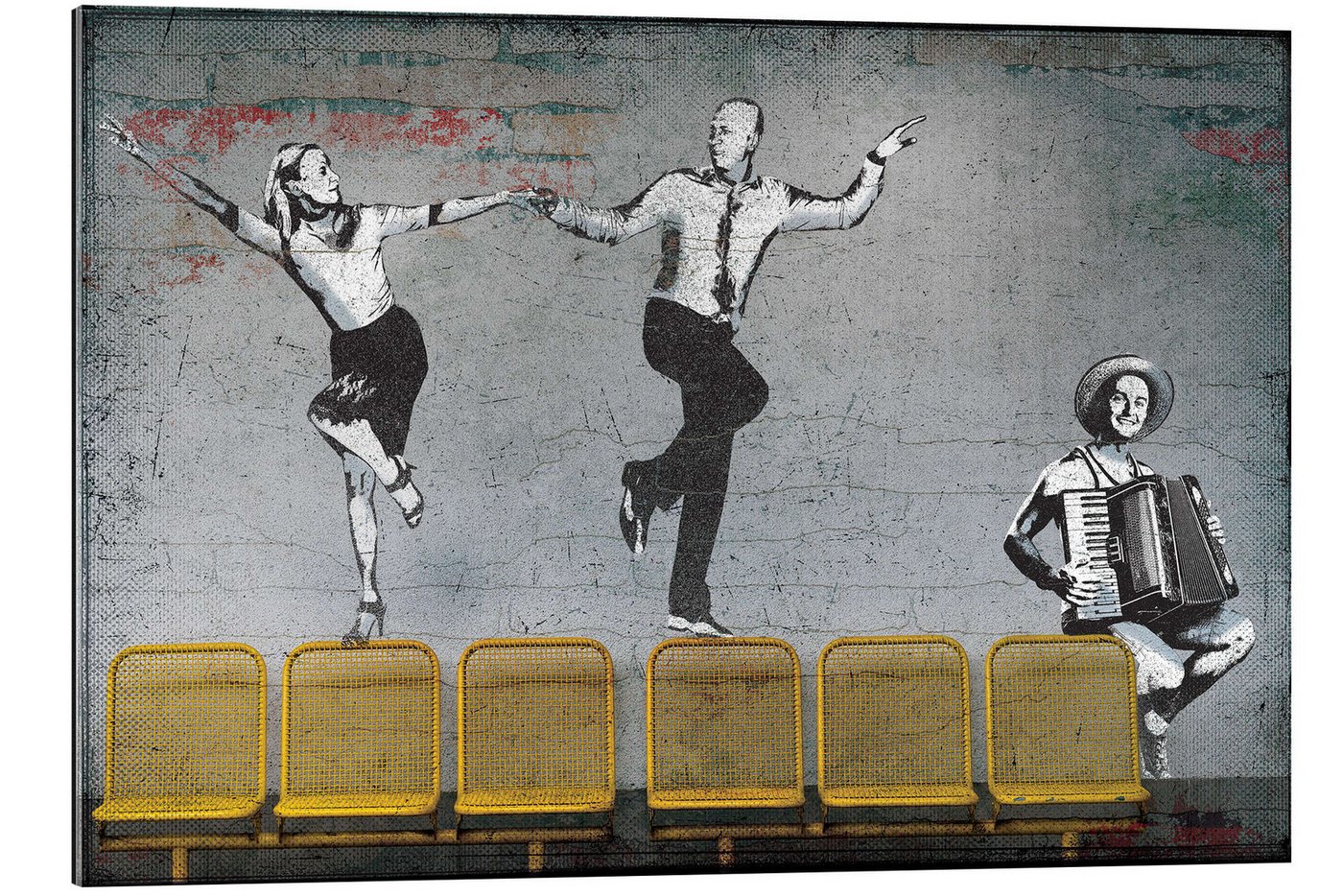 Posterlounge XXL-Wandbild Pineapple Licensing, Banksy - Dancing Couple, Bar Modern Malerei von Posterlounge