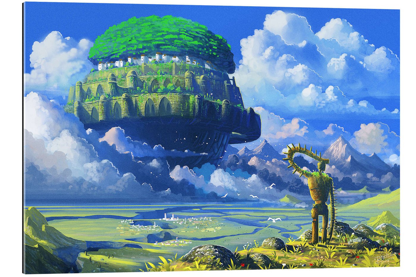 Posterlounge XXL-Wandbild syntetyc, Ein Schloss in den Wolken, Illustration von Posterlounge