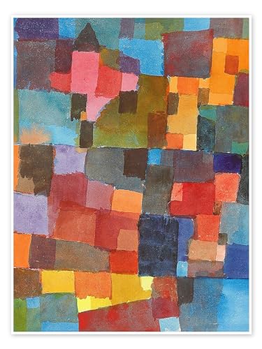 Raumarchitekturen Poster von Paul Klee Wandbilder für jeden Raum 50 x 70 cm Bunt Rechtecke Wanddeko von Posterlounge