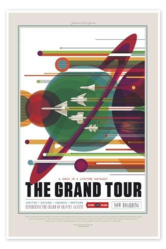 Retro Space Travel - The Grand Tour Poster von NASA 90 x 130 cm Retro Wanddeko von Posterlounge
