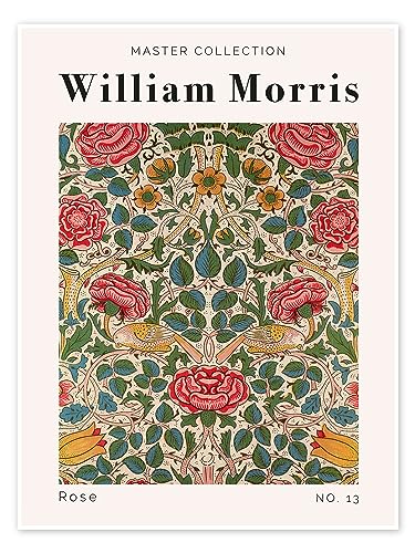 Rose No. 13 Poster von William Morris 30 x 40 cm Rot Floral Wanddeko von Posterlounge