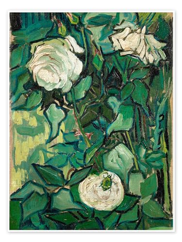 Rosen und ein Käfer Poster von Vincent van Gogh 30 x 40 cm Grün Wandbilder Wanddeko Rosen und ein Käfer Poster von Vincent van Gogh 30 x 40 cm Grün Wandbilder Wanddeko von Posterlounge