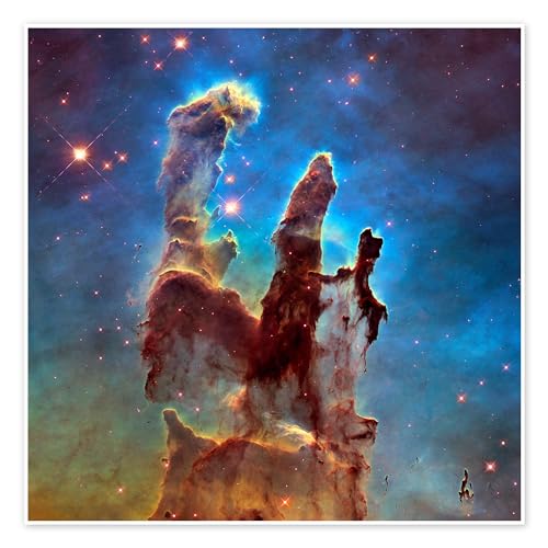 Säulen der Schöpfung im Adlernebel Poster von NASA 100 x 100 cm Lernen & Wissen Wanddeko von Posterlounge