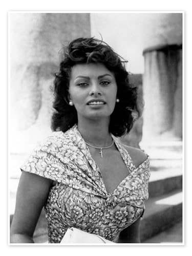 Sophia Loren Poster Wandbilder für jeden Raum 30 x 40 cm Schwarz-Weiß Menschen Wanddeko von Posterlounge